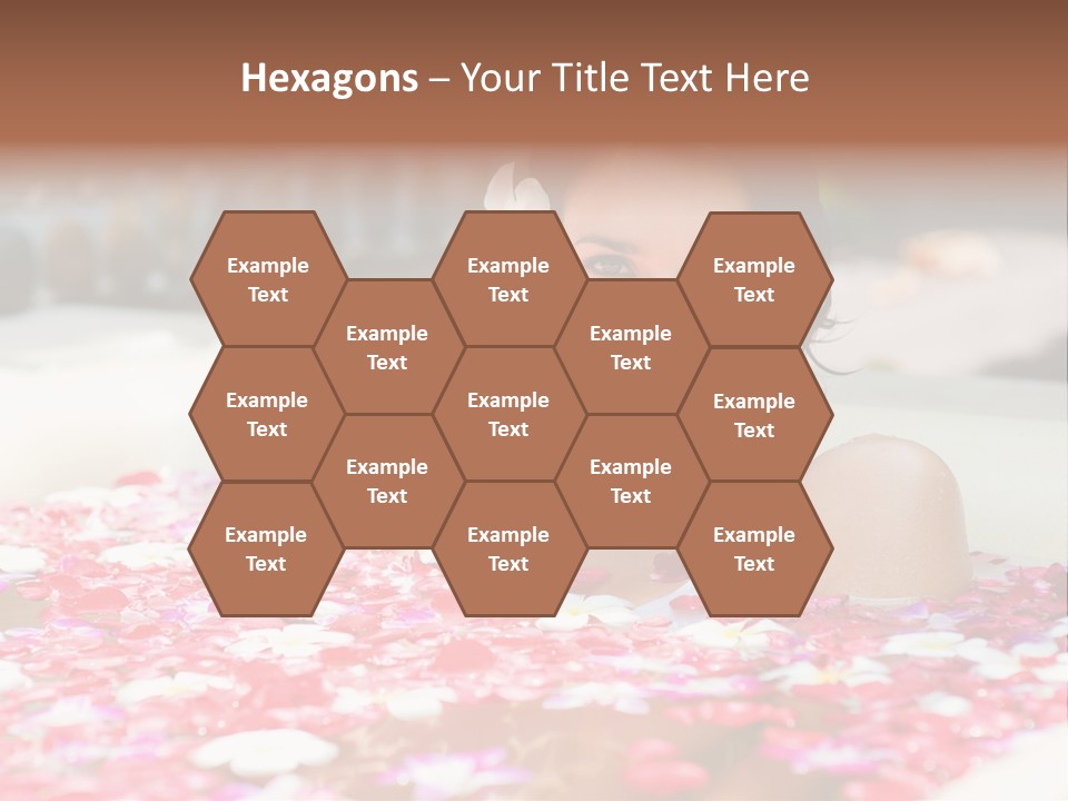 Tropical Woman Bath PowerPoint Template