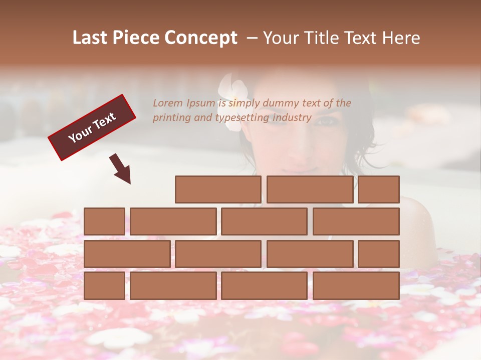 Tropical Woman Bath PowerPoint Template