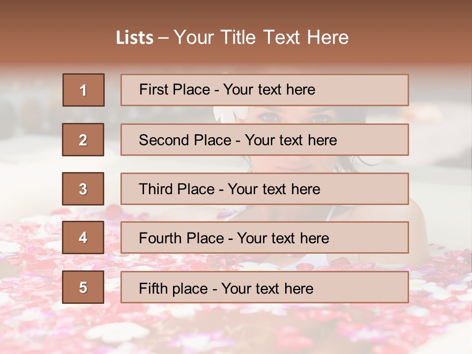 Tropical Woman Bath PowerPoint Template