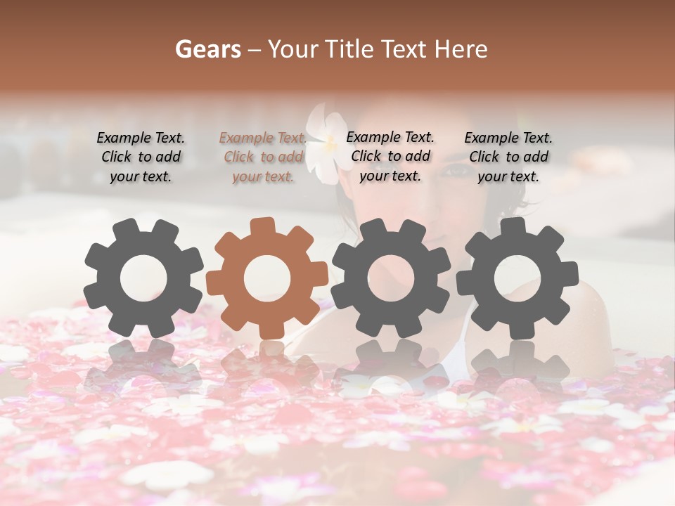 Tropical Woman Bath PowerPoint Template