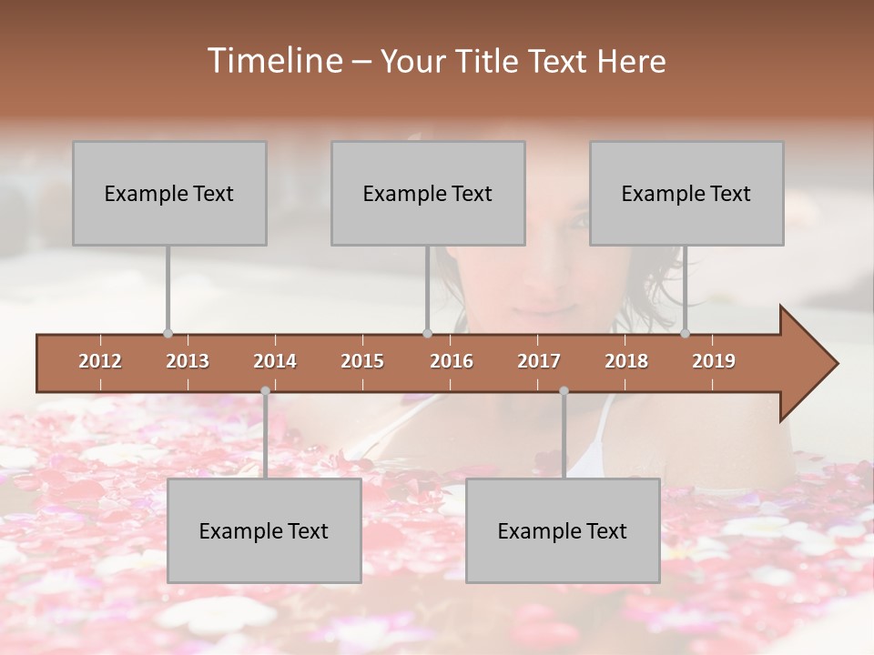 Tropical Woman Bath PowerPoint Template