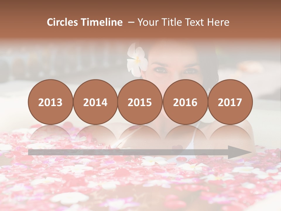 Tropical Woman Bath PowerPoint Template