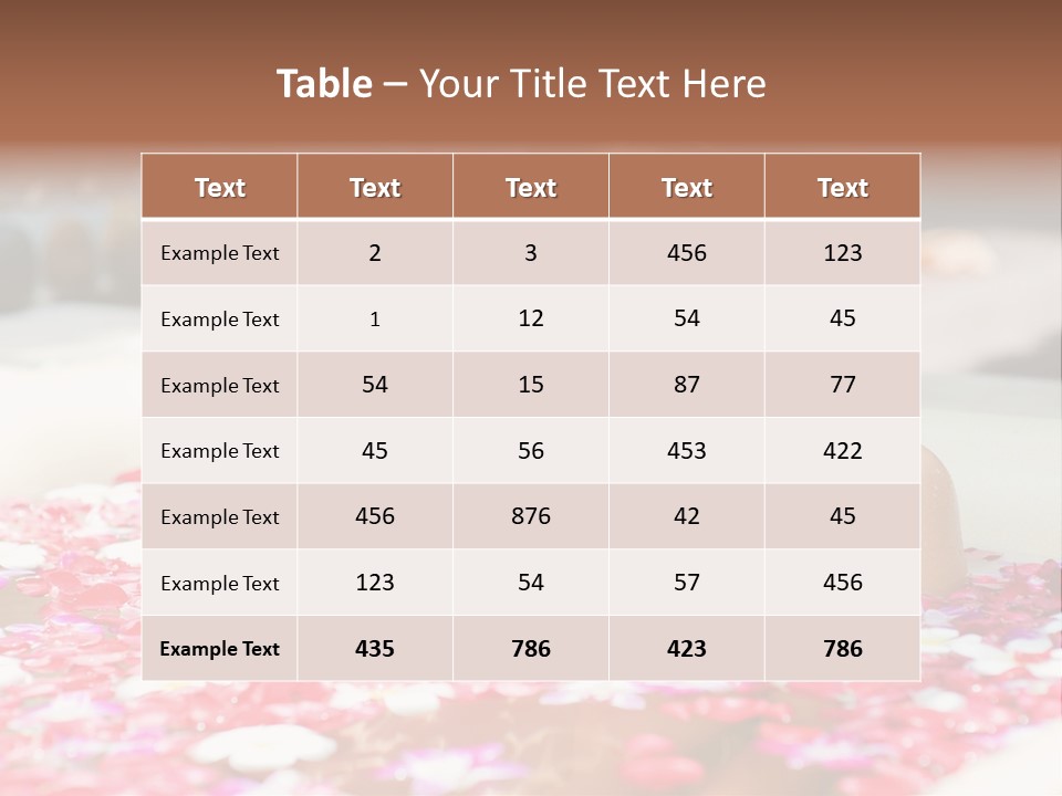 Tropical Woman Bath PowerPoint Template