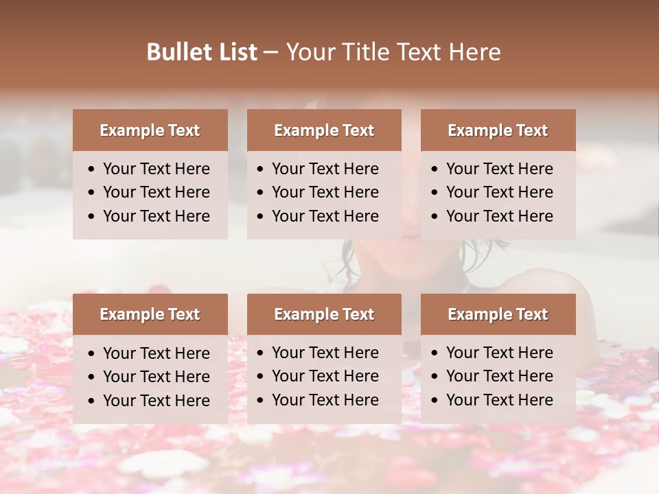 Tropical Woman Bath PowerPoint Template