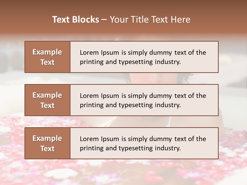 Tropical Woman Bath PowerPoint Template