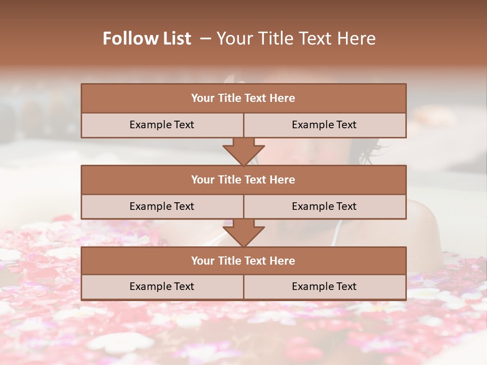 Tropical Woman Bath PowerPoint Template