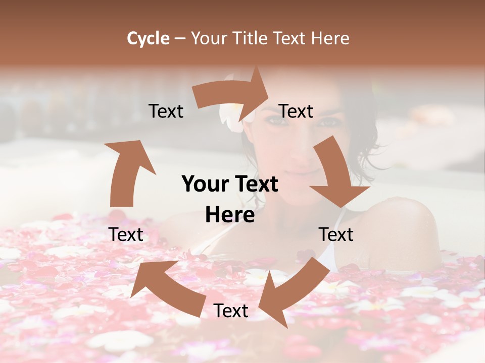 Tropical Woman Bath PowerPoint Template