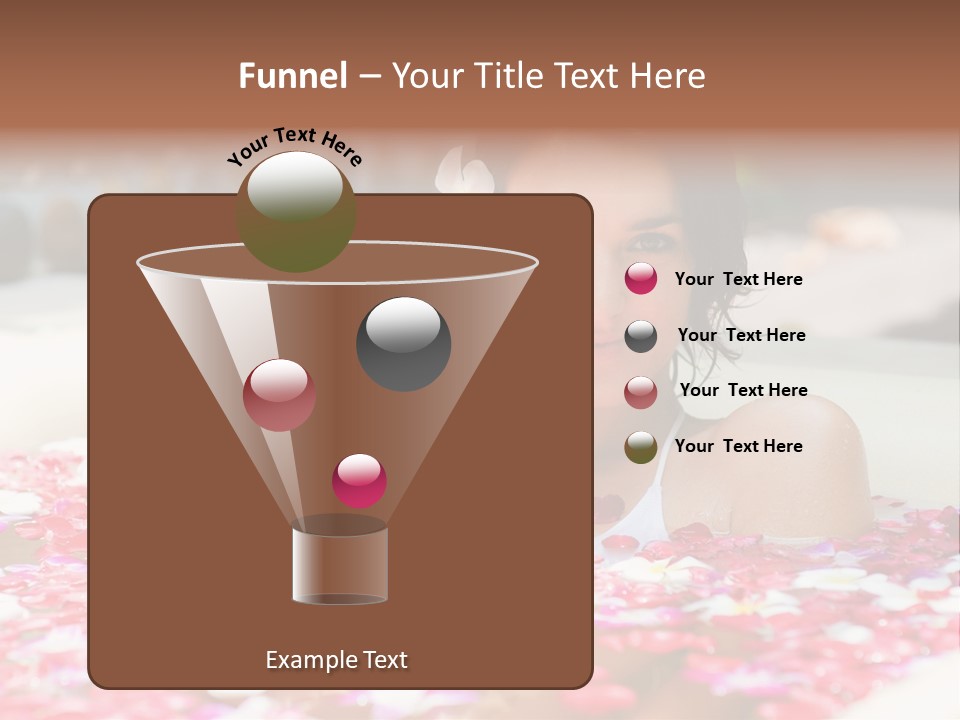 Tropical Woman Bath PowerPoint Template