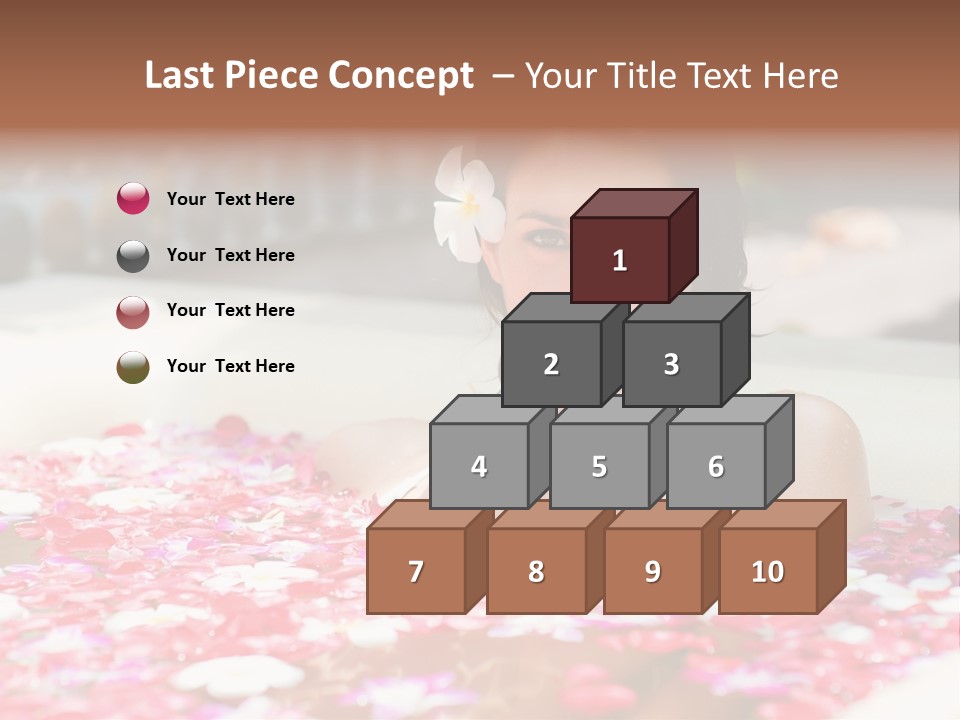 Tropical Woman Bath PowerPoint Template