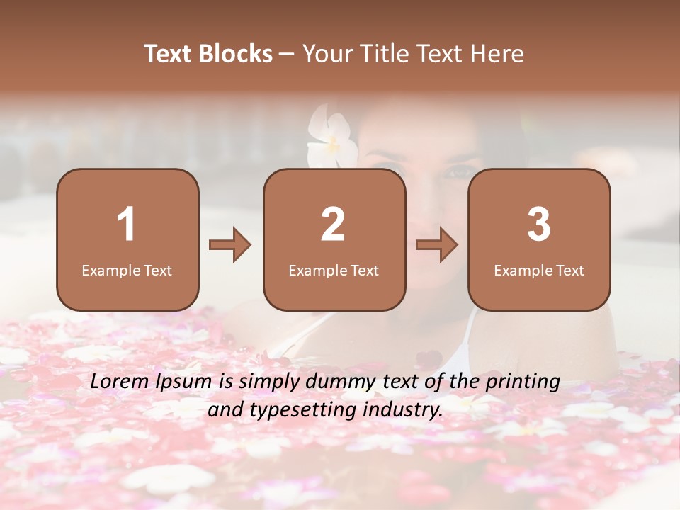 Tropical Woman Bath PowerPoint Template