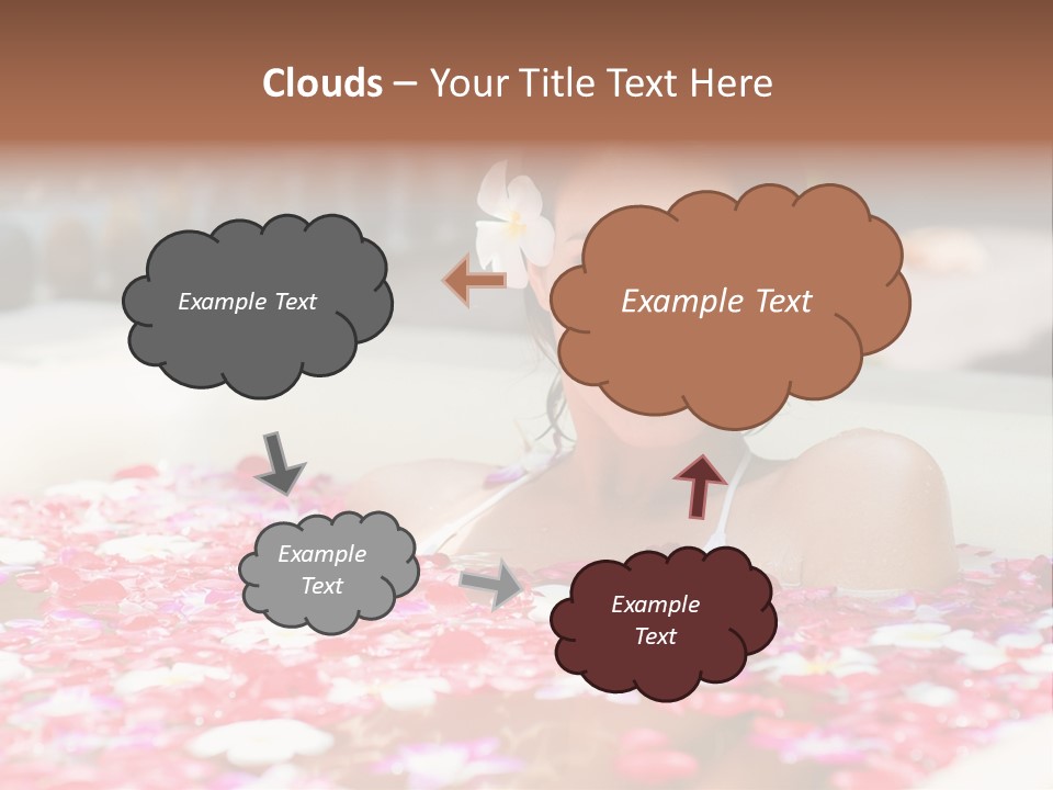 Tropical Woman Bath PowerPoint Template