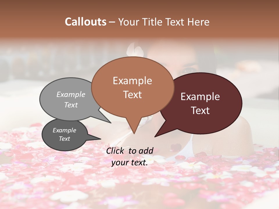 Tropical Woman Bath PowerPoint Template