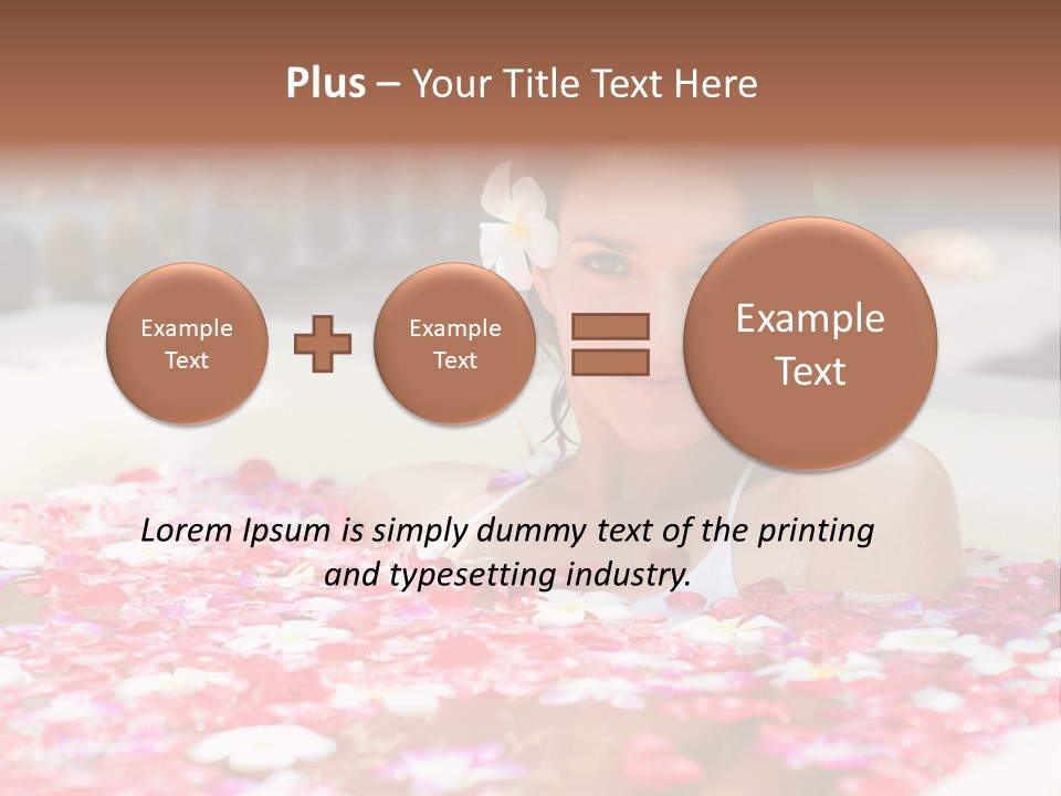 Tropical Woman Bath PowerPoint Template