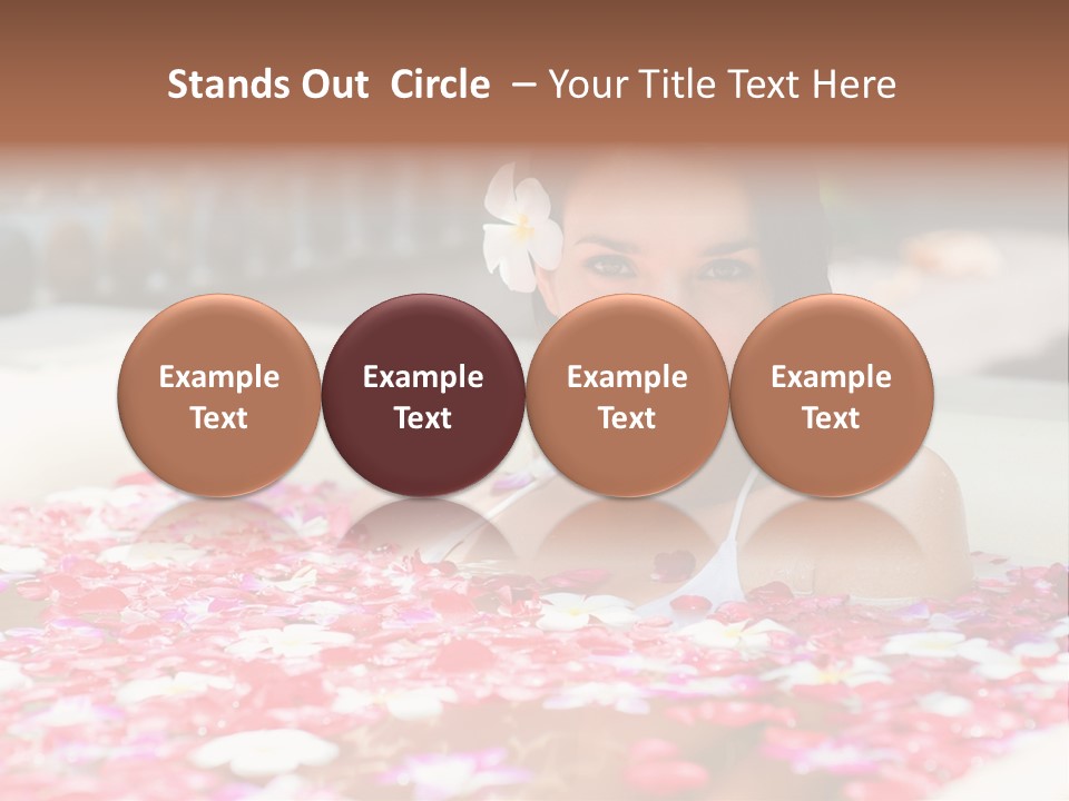 Tropical Woman Bath PowerPoint Template