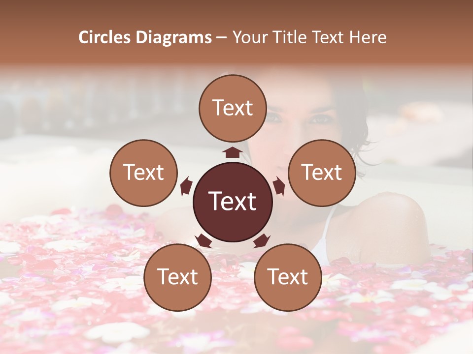 Tropical Woman Bath PowerPoint Template