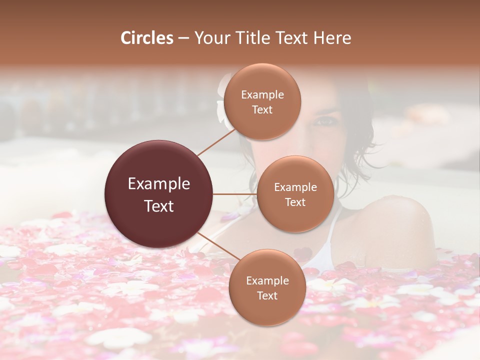 Tropical Woman Bath PowerPoint Template