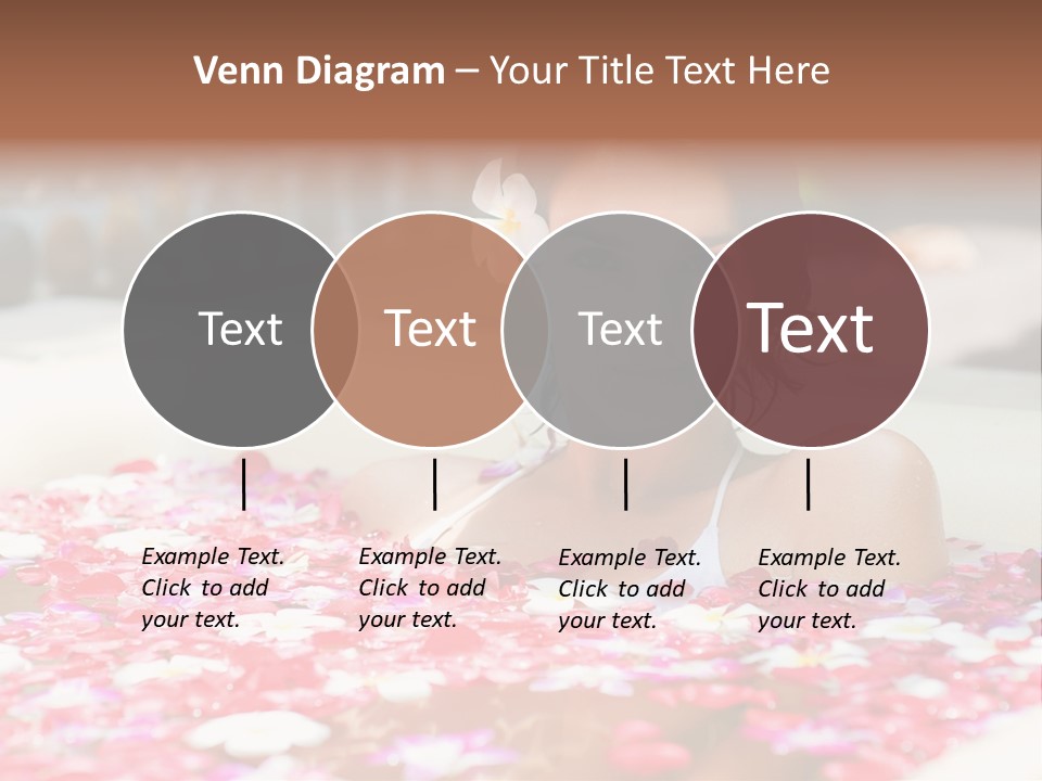 Tropical Woman Bath PowerPoint Template