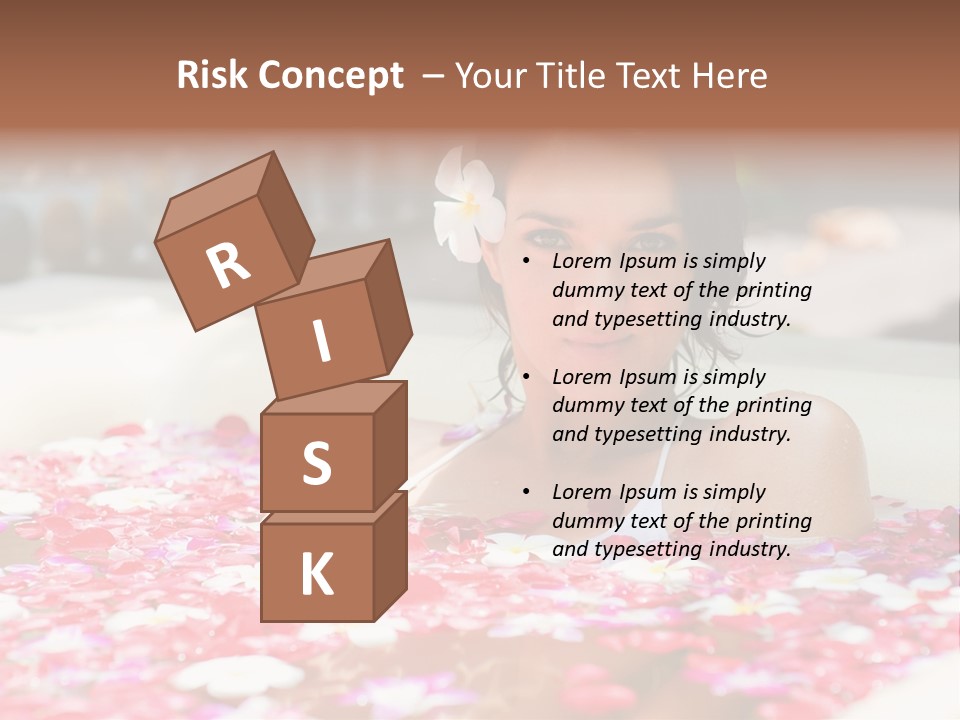 Tropical Woman Bath PowerPoint Template