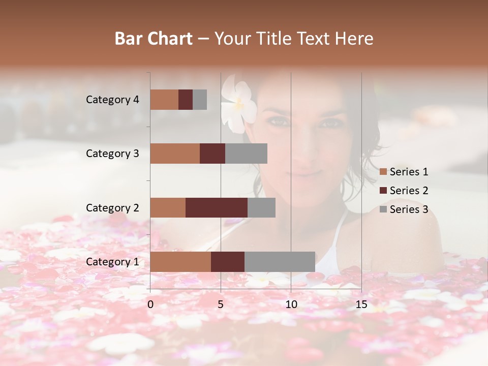 Tropical Woman Bath PowerPoint Template