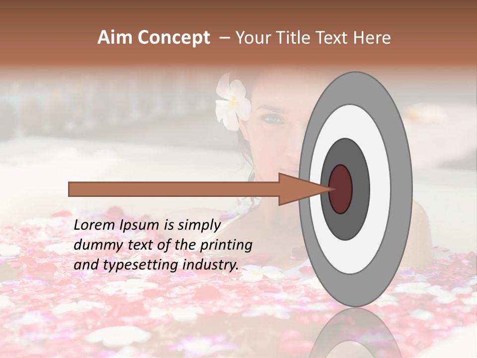 Tropical Woman Bath PowerPoint Template