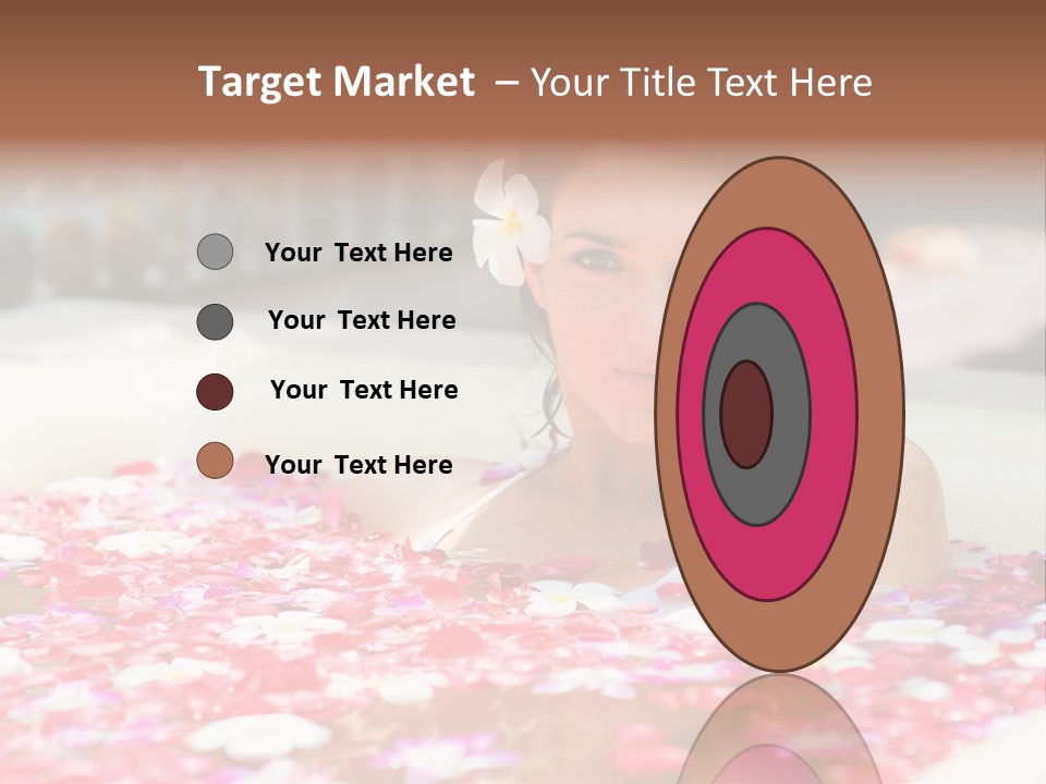 Tropical Woman Bath PowerPoint Template