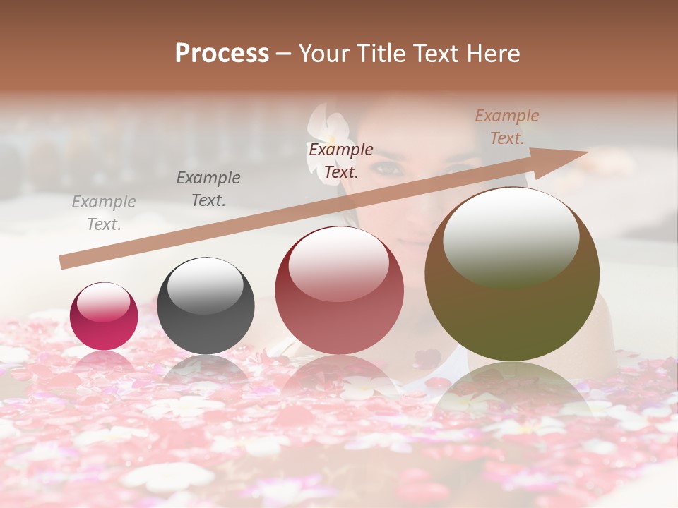 Tropical Woman Bath PowerPoint Template