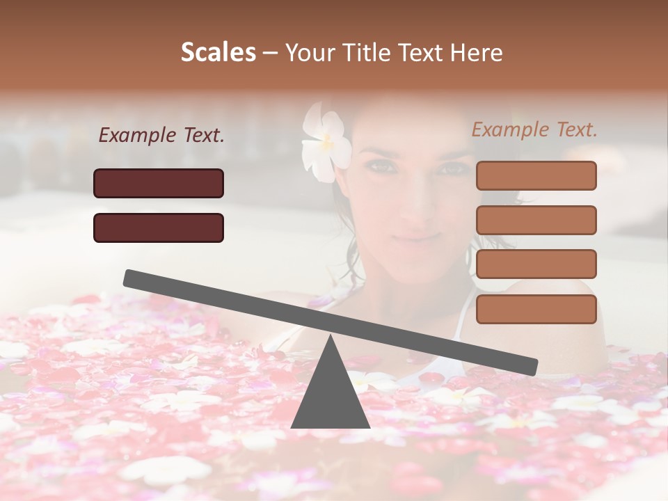 Tropical Woman Bath PowerPoint Template