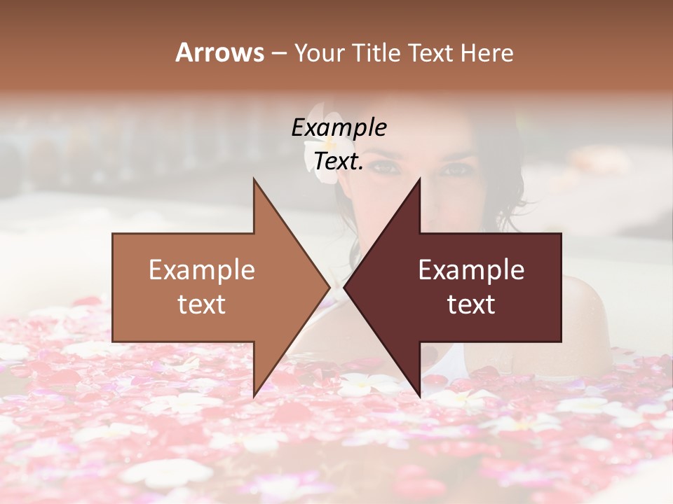 Tropical Woman Bath PowerPoint Template