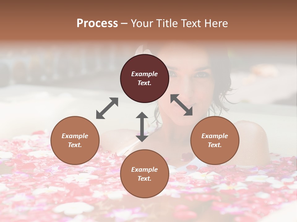 Tropical Woman Bath PowerPoint Template