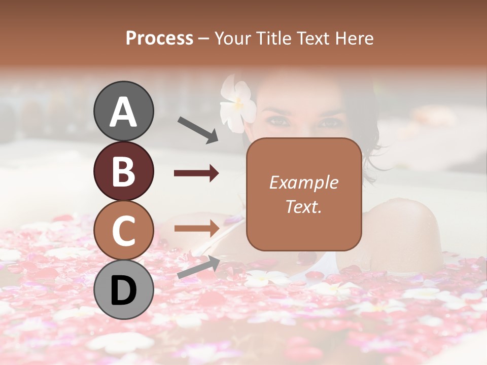 Tropical Woman Bath PowerPoint Template