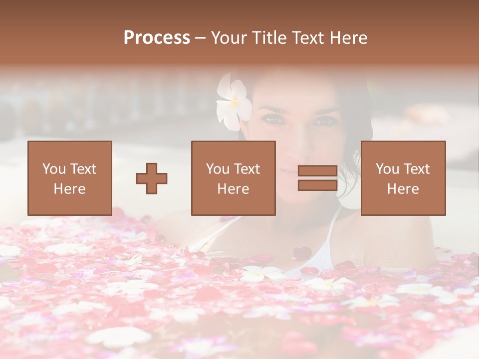 Tropical Woman Bath PowerPoint Template