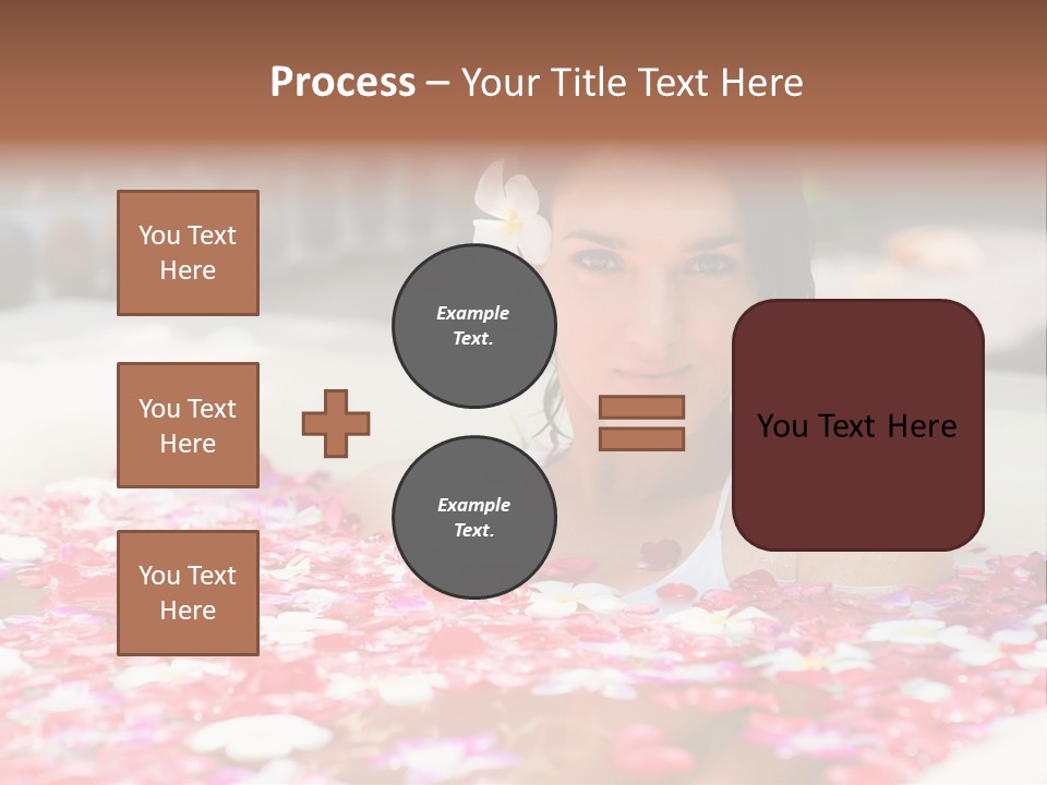 Tropical Woman Bath PowerPoint Template