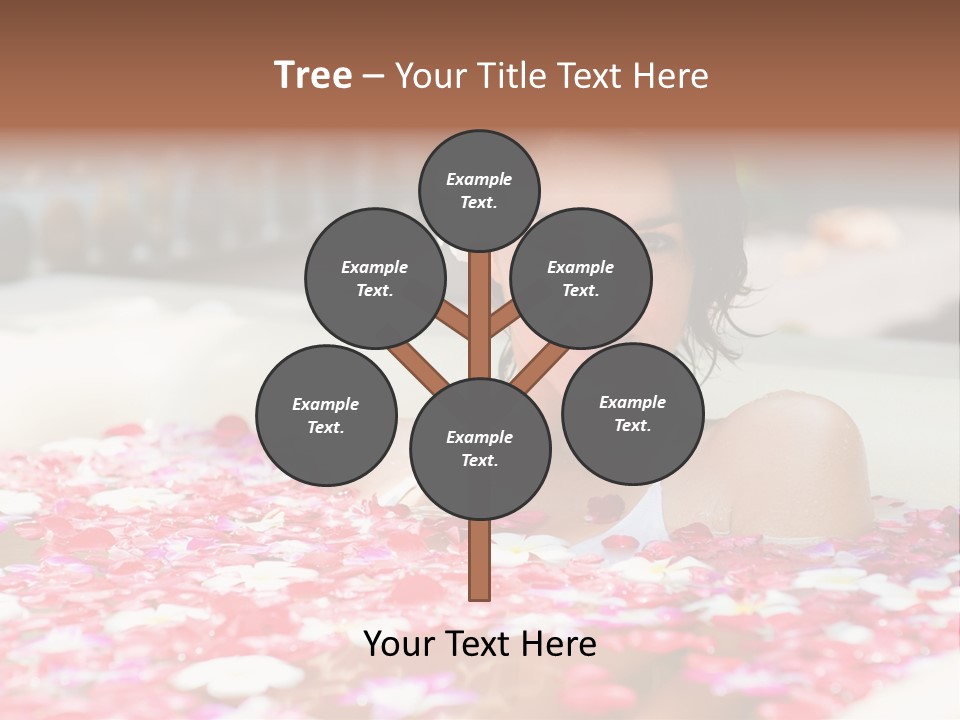 Tropical Woman Bath PowerPoint Template