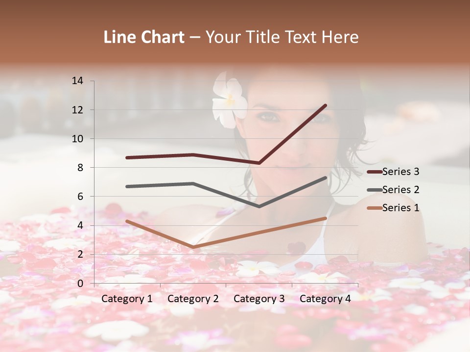 Tropical Woman Bath PowerPoint Template