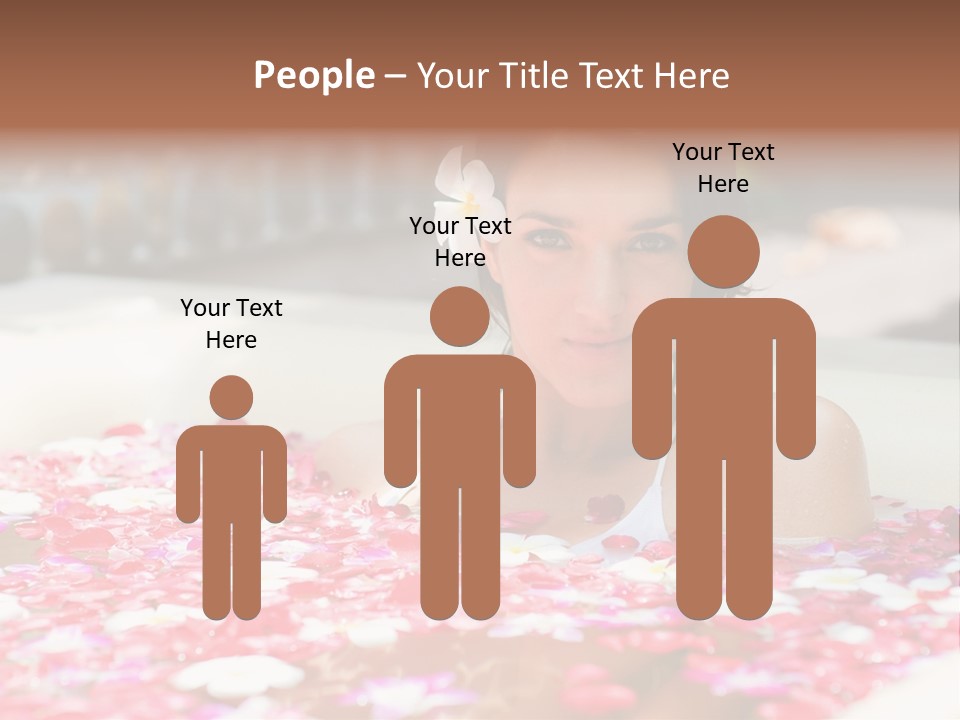 Tropical Woman Bath PowerPoint Template