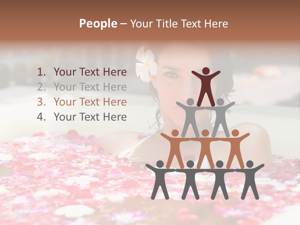 Tropical Woman Bath PowerPoint Template