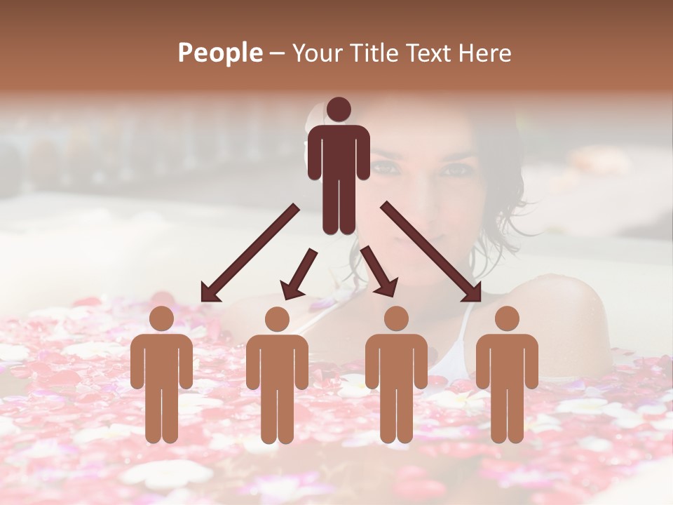 Tropical Woman Bath PowerPoint Template