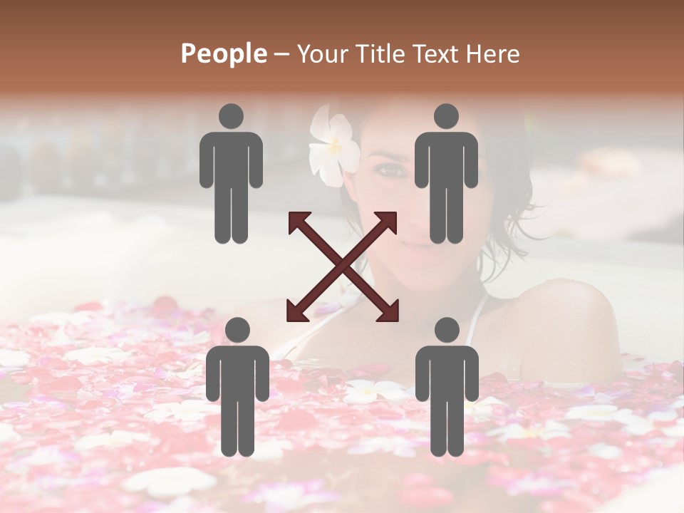 Tropical Woman Bath PowerPoint Template