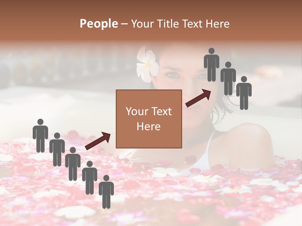Tropical Woman Bath PowerPoint Template