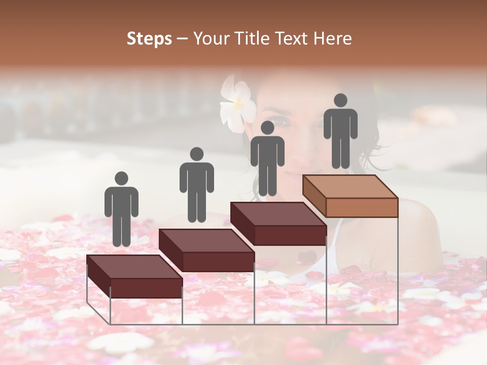 Tropical Woman Bath PowerPoint Template