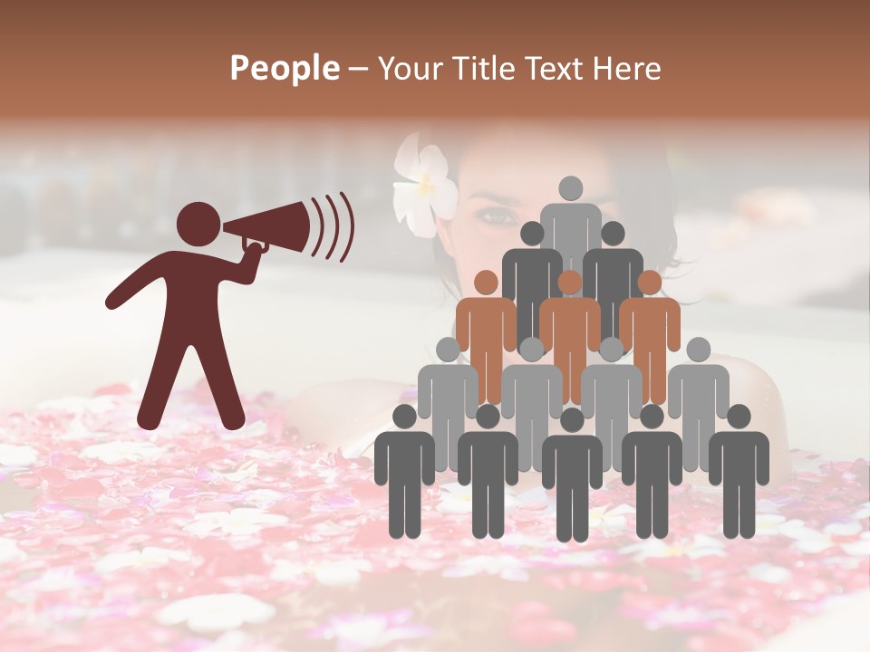 Tropical Woman Bath PowerPoint Template