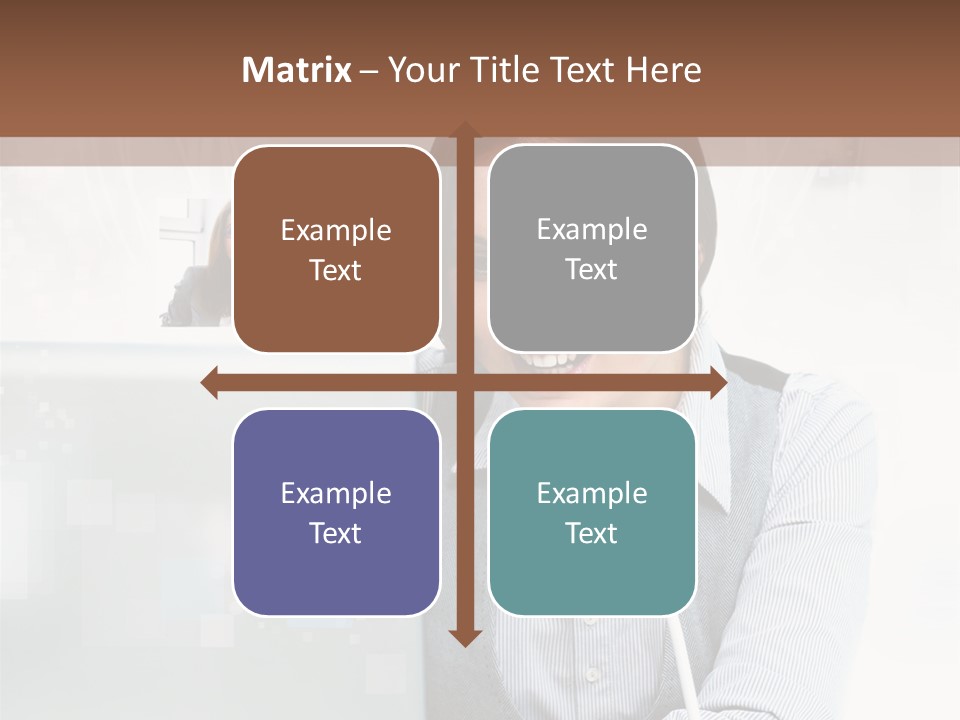 A Woman Sitting In Front Of A Laptop Computer PowerPoint Template