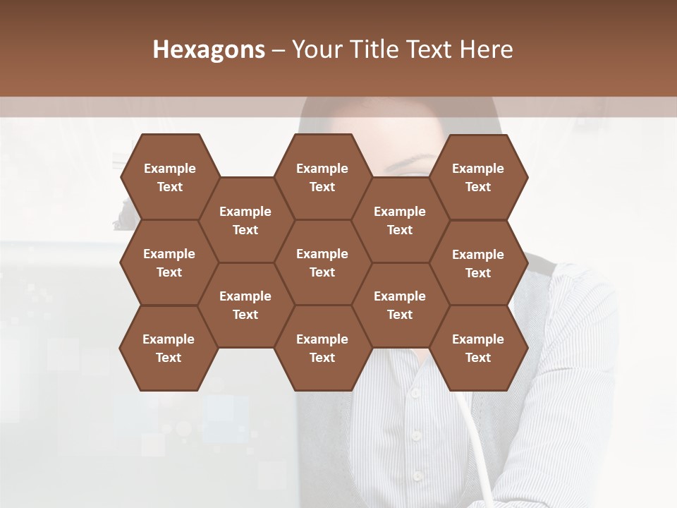 A Woman Sitting In Front Of A Laptop Computer PowerPoint Template