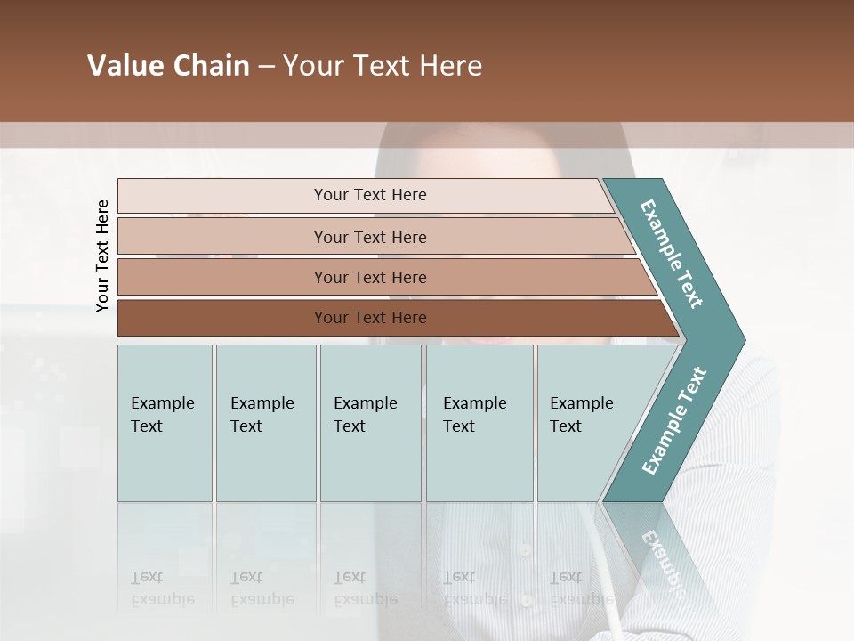 A Woman Sitting In Front Of A Laptop Computer PowerPoint Template