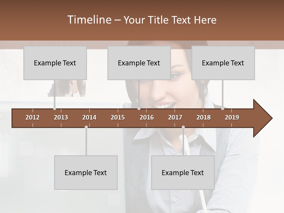 A Woman Sitting In Front Of A Laptop Computer PowerPoint Template