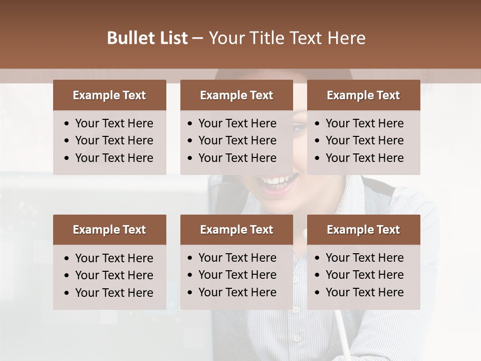 A Woman Sitting In Front Of A Laptop Computer PowerPoint Template