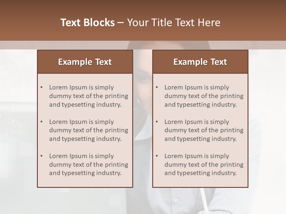 A Woman Sitting In Front Of A Laptop Computer PowerPoint Template