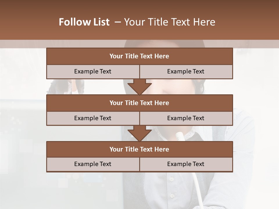 A Woman Sitting In Front Of A Laptop Computer PowerPoint Template