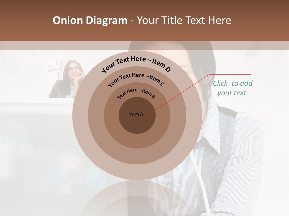 A Woman Sitting In Front Of A Laptop Computer PowerPoint Template