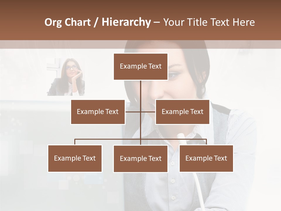 A Woman Sitting In Front Of A Laptop Computer PowerPoint Template